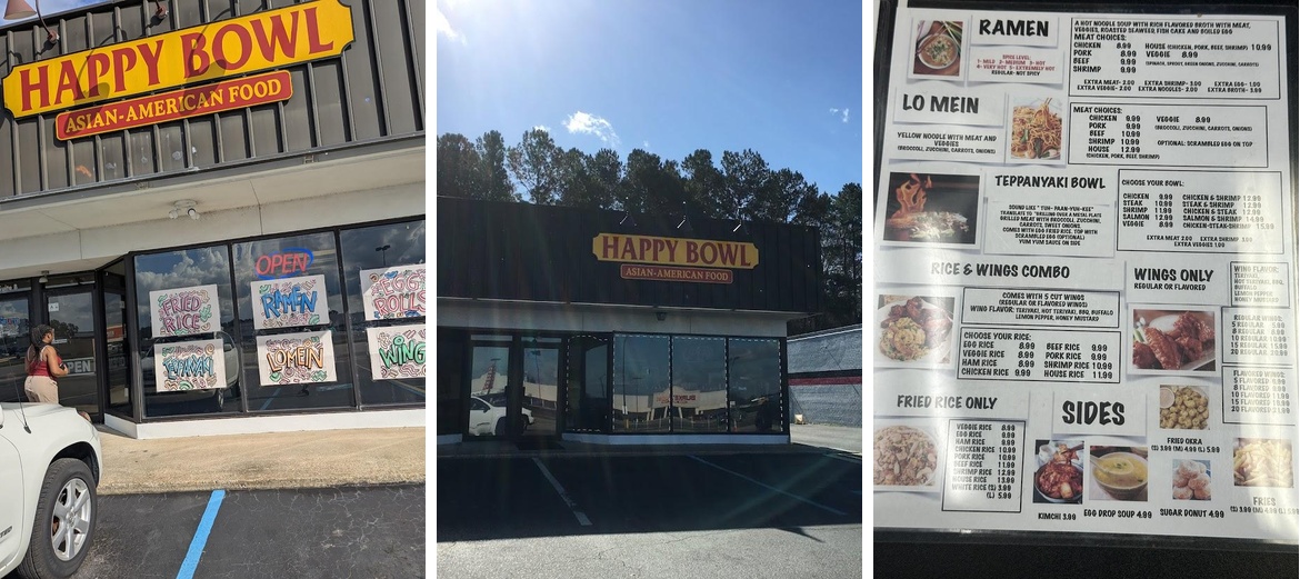 Happy Bowl Menu