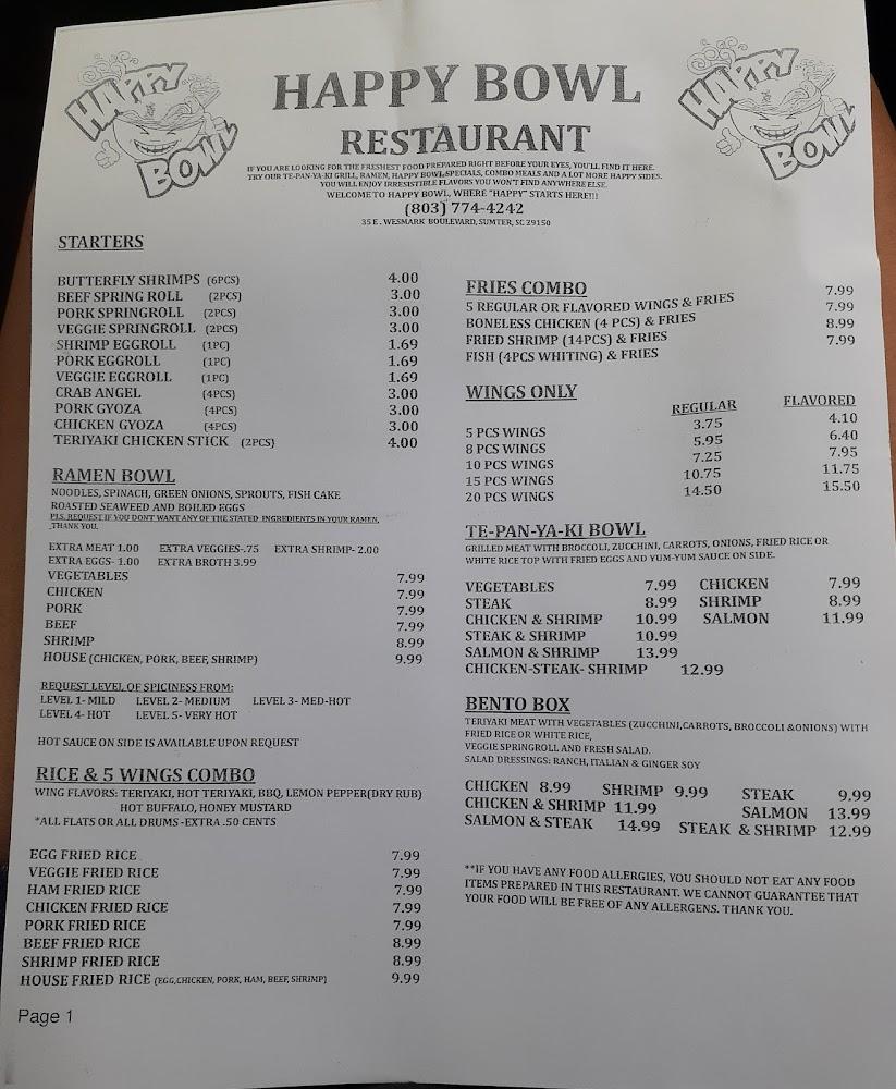 Happy Bowl Menu image 4